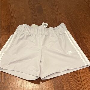 Adidas NWT Women’s Light Grey 3-Stripe Athletic Shorts